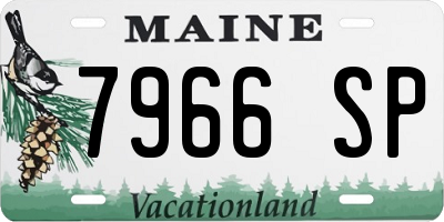 ME license plate 7966SP