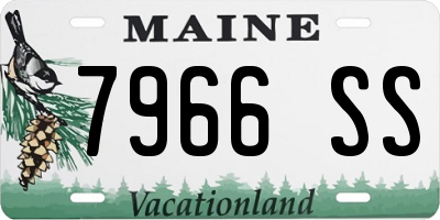 ME license plate 7966SS