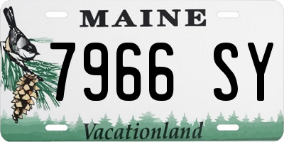 ME license plate 7966SY