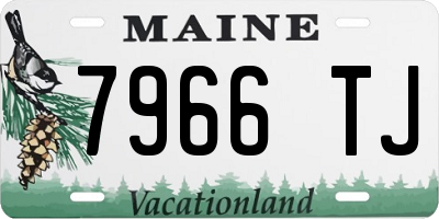 ME license plate 7966TJ
