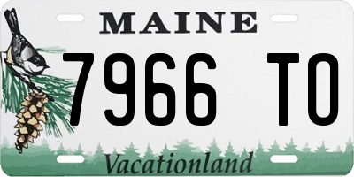 ME license plate 7966TO