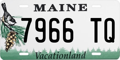 ME license plate 7966TQ