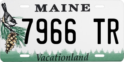 ME license plate 7966TR
