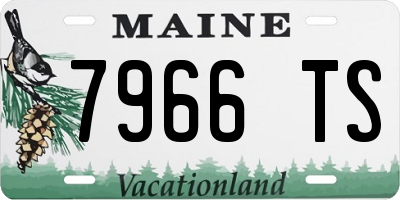 ME license plate 7966TS