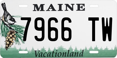 ME license plate 7966TW