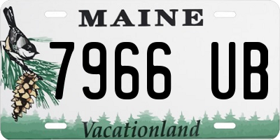 ME license plate 7966UB