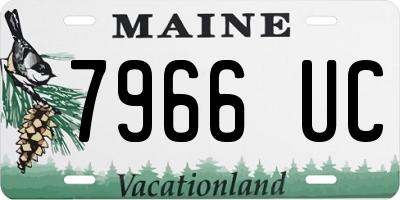 ME license plate 7966UC