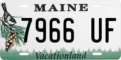 ME license plate 7966UF