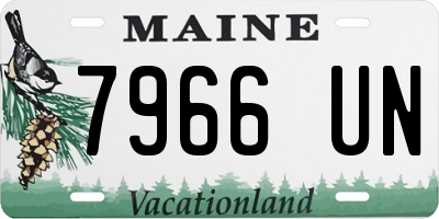 ME license plate 7966UN