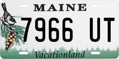 ME license plate 7966UT