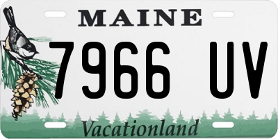 ME license plate 7966UV