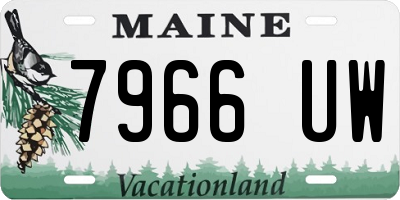 ME license plate 7966UW