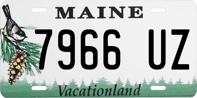 ME license plate 7966UZ