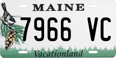 ME license plate 7966VC