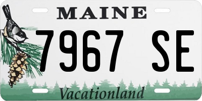 ME license plate 7967SE