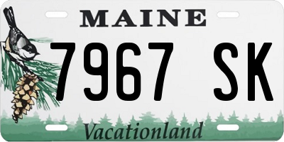 ME license plate 7967SK