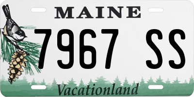ME license plate 7967SS