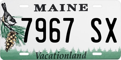 ME license plate 7967SX