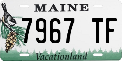 ME license plate 7967TF
