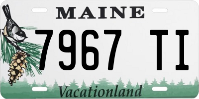 ME license plate 7967TI
