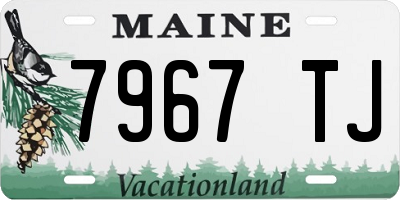 ME license plate 7967TJ