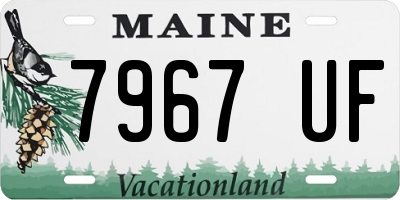 ME license plate 7967UF