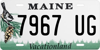ME license plate 7967UG