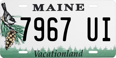 ME license plate 7967UI