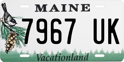 ME license plate 7967UK