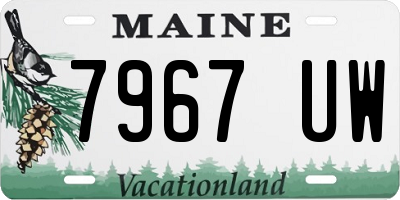 ME license plate 7967UW