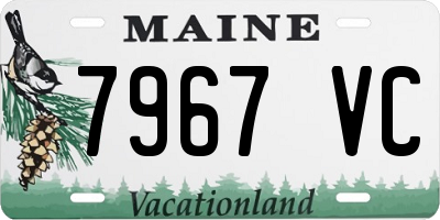 ME license plate 7967VC