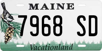 ME license plate 7968SD