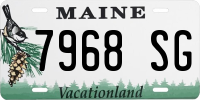 ME license plate 7968SG