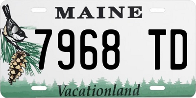 ME license plate 7968TD