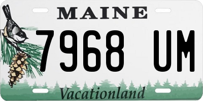 ME license plate 7968UM