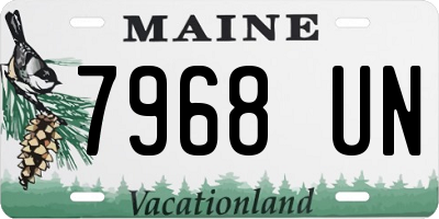 ME license plate 7968UN