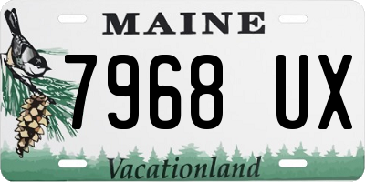 ME license plate 7968UX