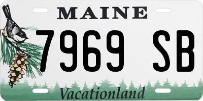 ME license plate 7969SB