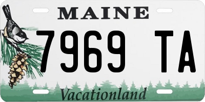 ME license plate 7969TA