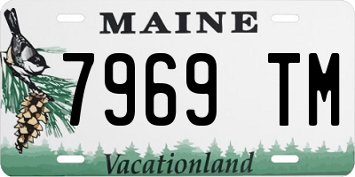 ME license plate 7969TM