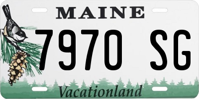 ME license plate 7970SG
