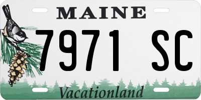ME license plate 7971SC