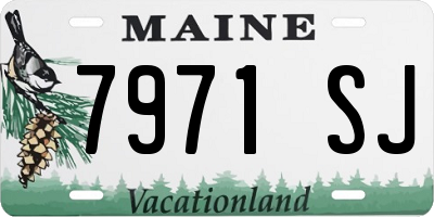 ME license plate 7971SJ