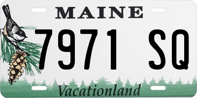 ME license plate 7971SQ