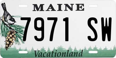 ME license plate 7971SW