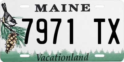 ME license plate 7971TX