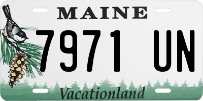 ME license plate 7971UN