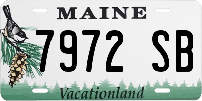 ME license plate 7972SB