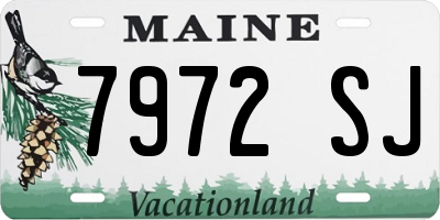 ME license plate 7972SJ