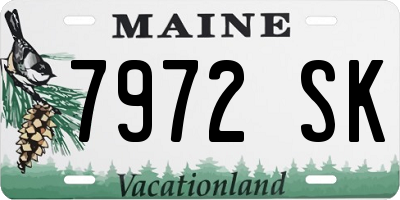 ME license plate 7972SK